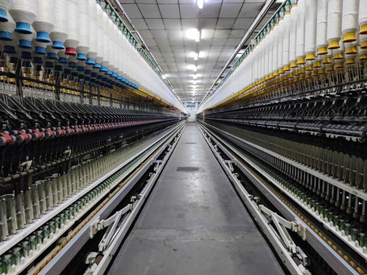 Modern textile factory with cutting-edge technology